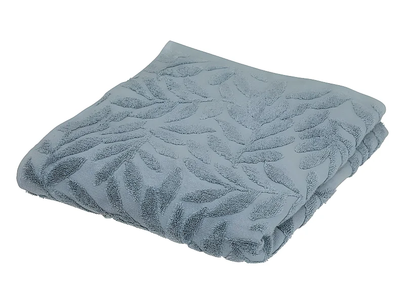 Drap de bain en Coton Bleu tissu Jacquard 100 x 150 cm