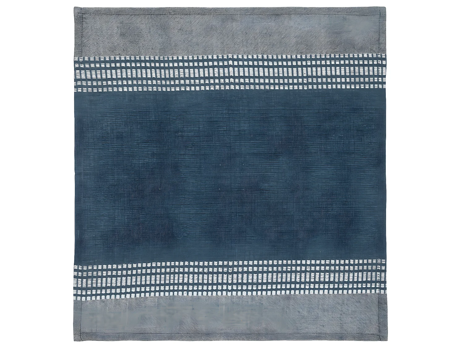 Lot de 2 Serviettes de table en Coton bicolore Bleu canard et Gris 40 x 40 cm