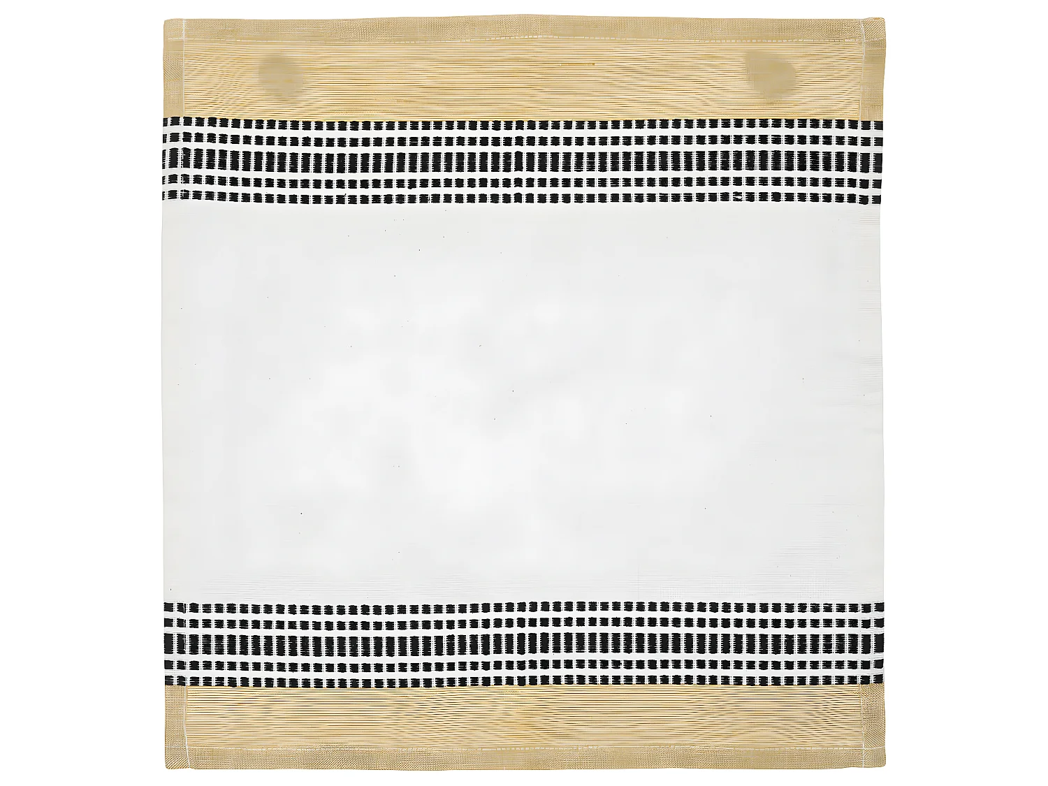 Lot de 2 Serviettes de table en Coton bicolore Blanc et Jaune 40 x 40 cm
