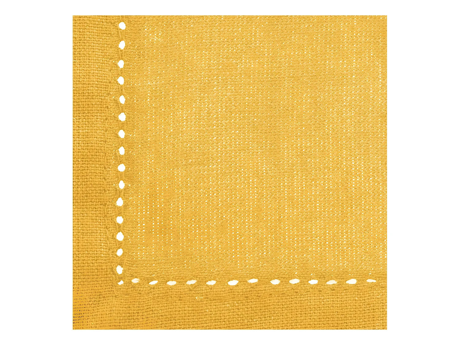 Lot de 4 Serviettes de table en Coton Ocre 40 x 40 cm