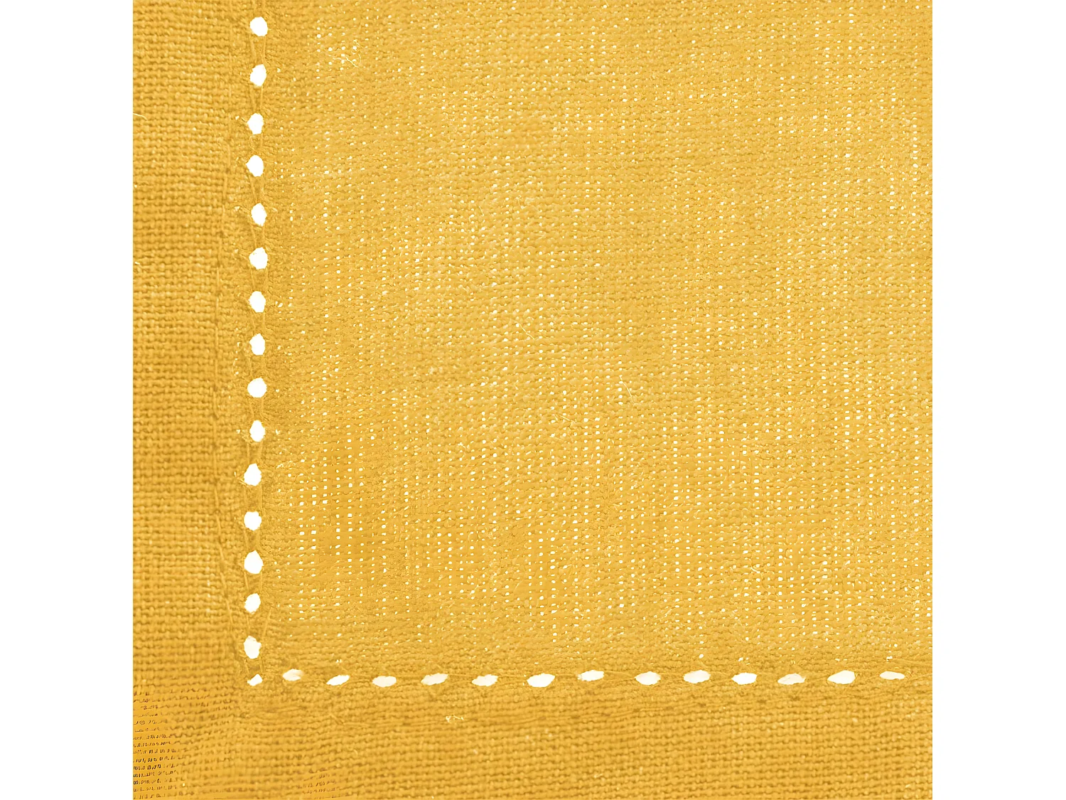 Lot de 4 Serviettes de table en Coton Ocre 40 x 40 cm