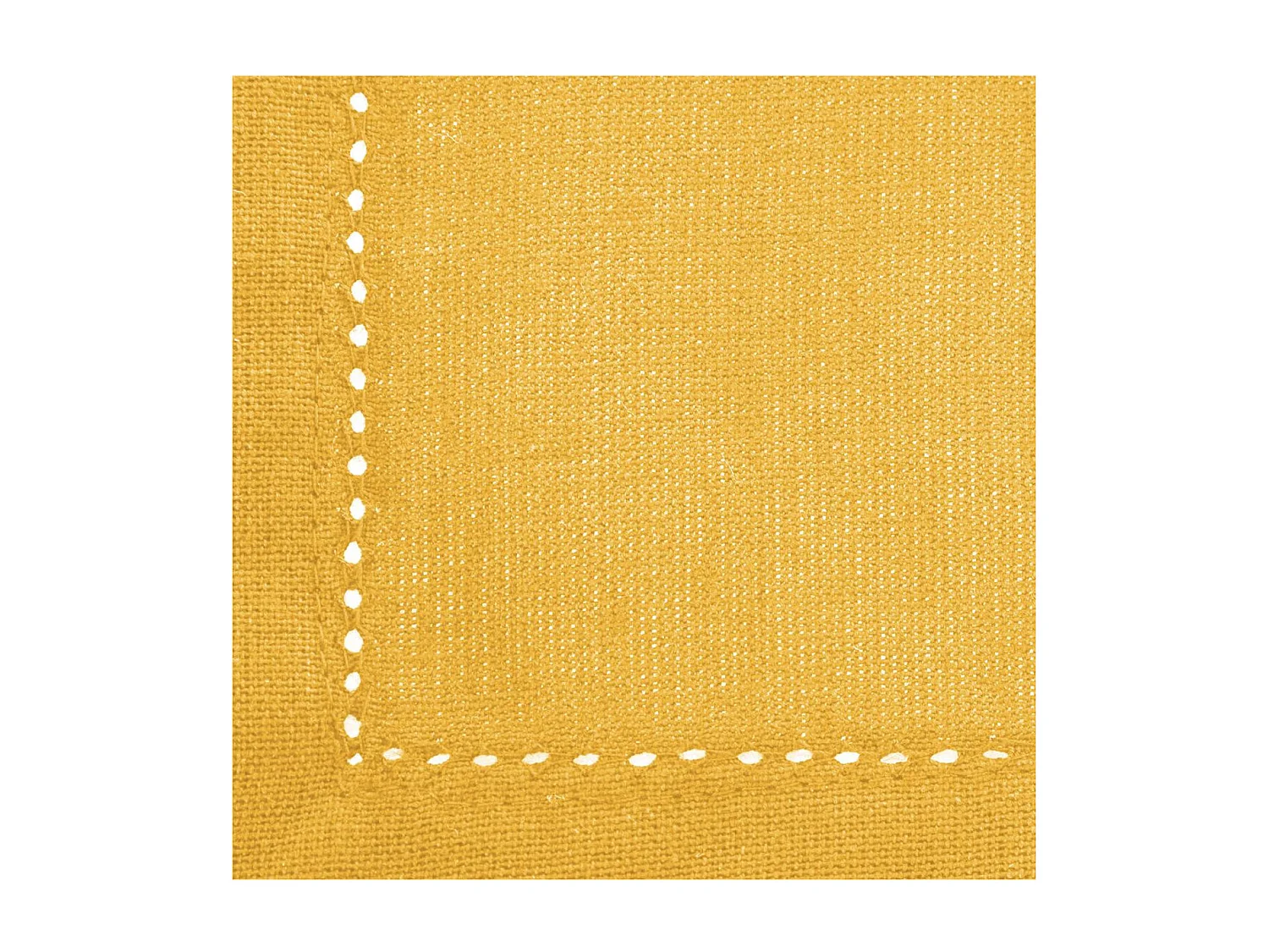 Lot de 4 Serviettes de table en Coton Ocre 40 x 40 cm