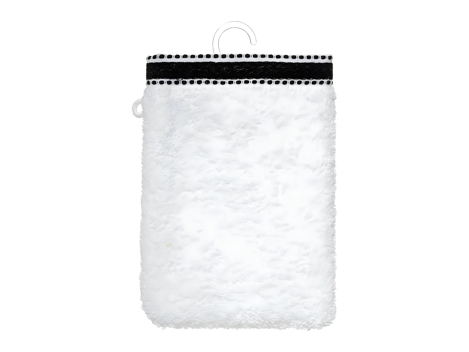 Lot de 2 Gants de toilette en Coton Blanc tissu éponge 15 x 21 cm