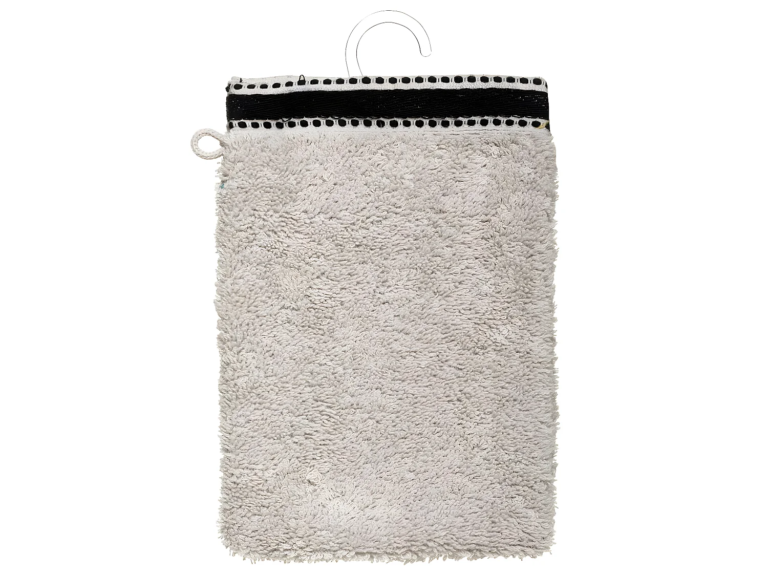 Lot de 2 Gants de toilette en Coton Beige Lin tissu éponge 15 x 21 cm