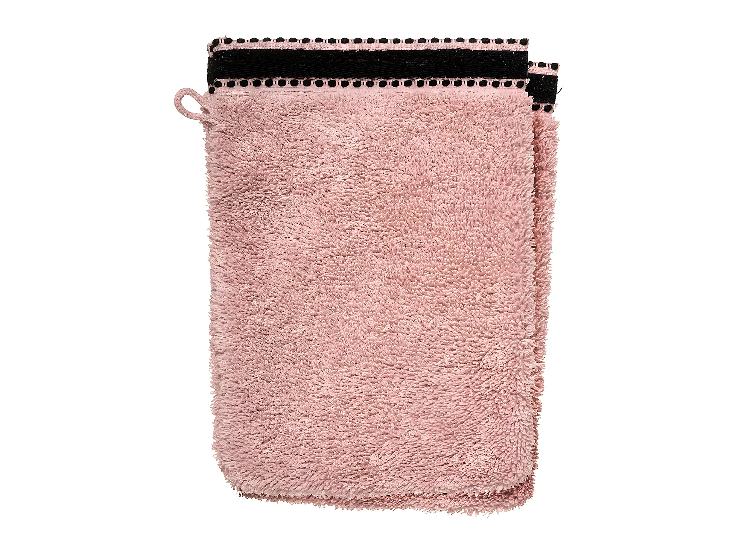 Lot de 2 Gants de toilette en Coton Rose tissu éponge 15 x 21 cm