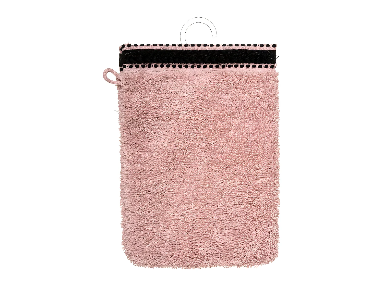 Lot de 2 Gants de toilette en Coton Rose tissu éponge 15 x 21 cm