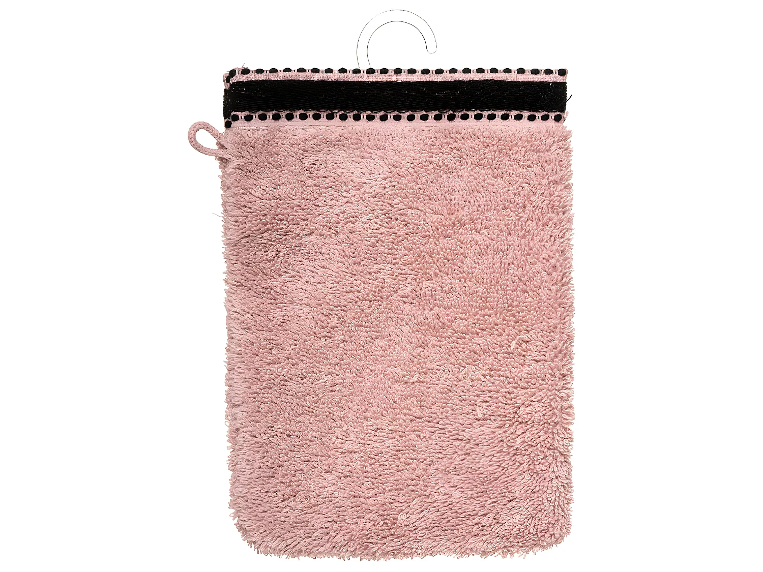 Lot de 2 Gants de toilette en Coton Rose tissu éponge 15 x 21 cm