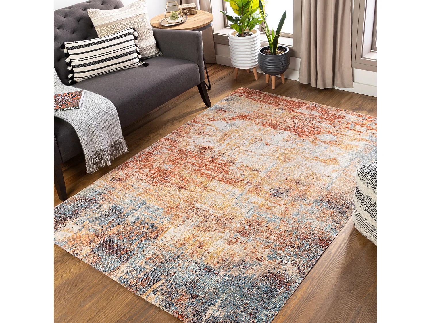 Buitenkleed - Balkon, Terras, Keuken Tapijt - Rood/Blauw - 160x213cm - SAMIRA