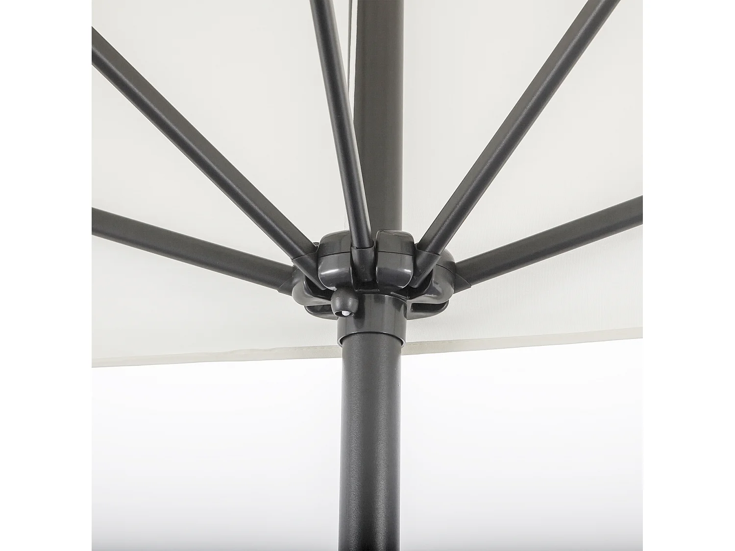 Sombrilla de jardín crema 230x130x245 cm Outsunny