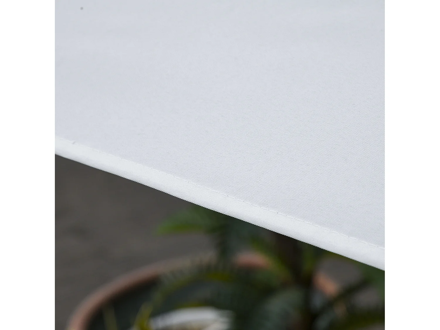 Sombrilla de jardín crema 230x130x245 cm Outsunny