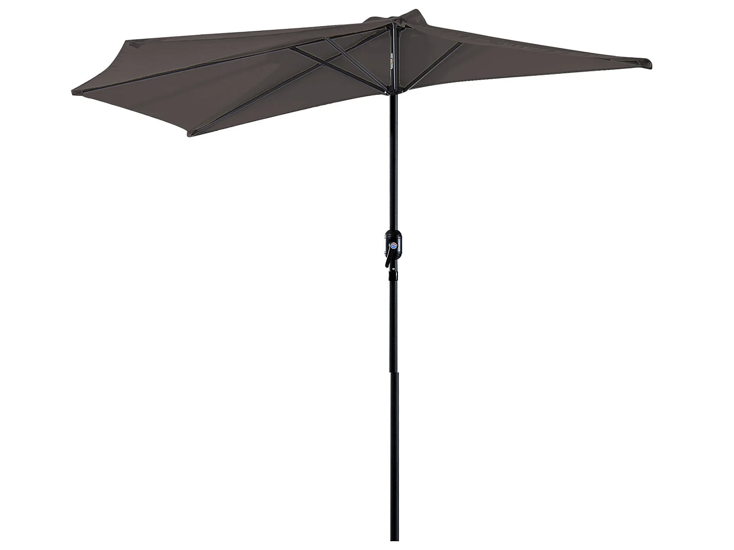 Sombrilla de jardín gris 269x138x236 cm Outsunny