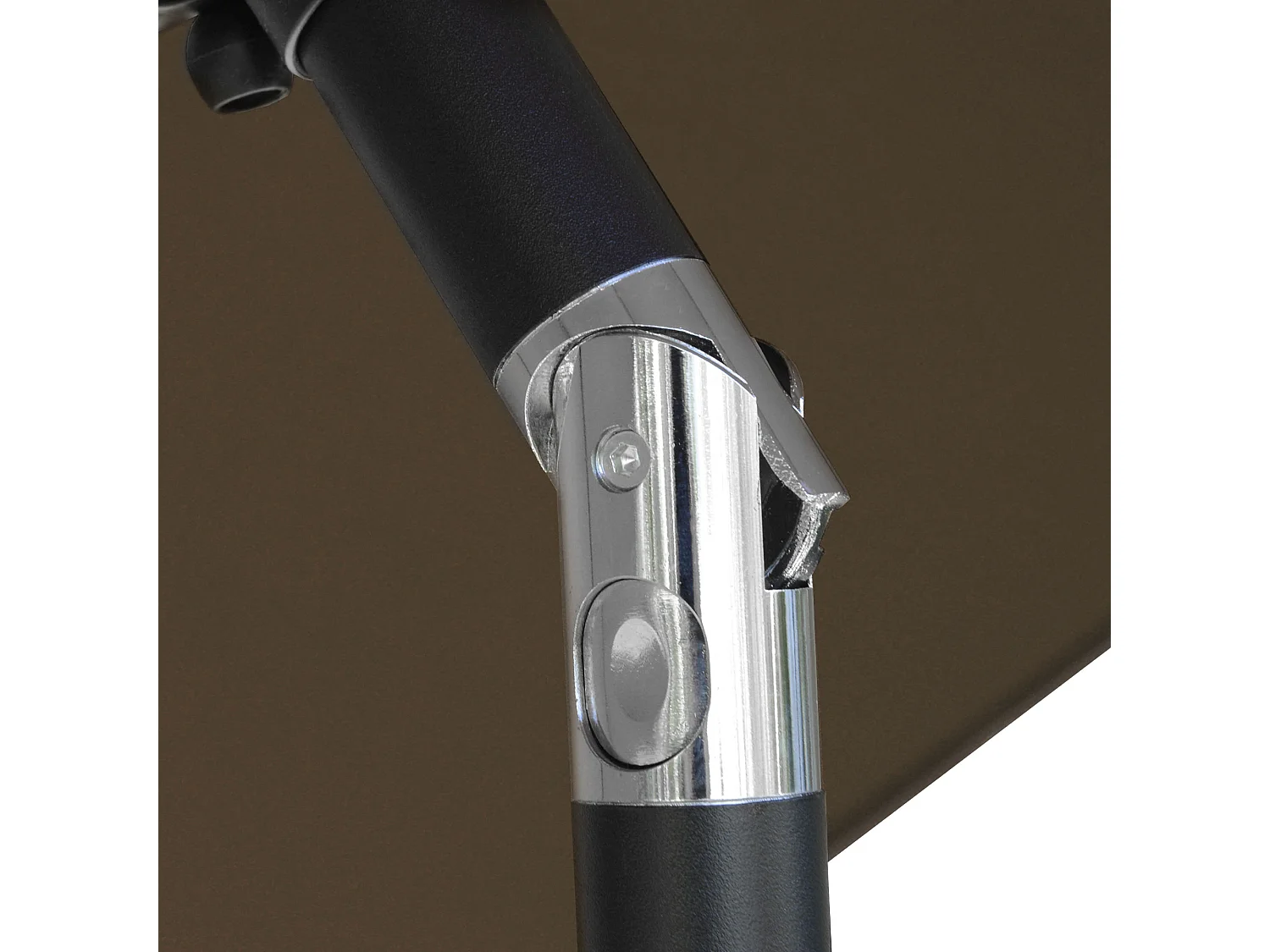 Sombrilla de jardín café 296x197x244,5 cm Outsunny