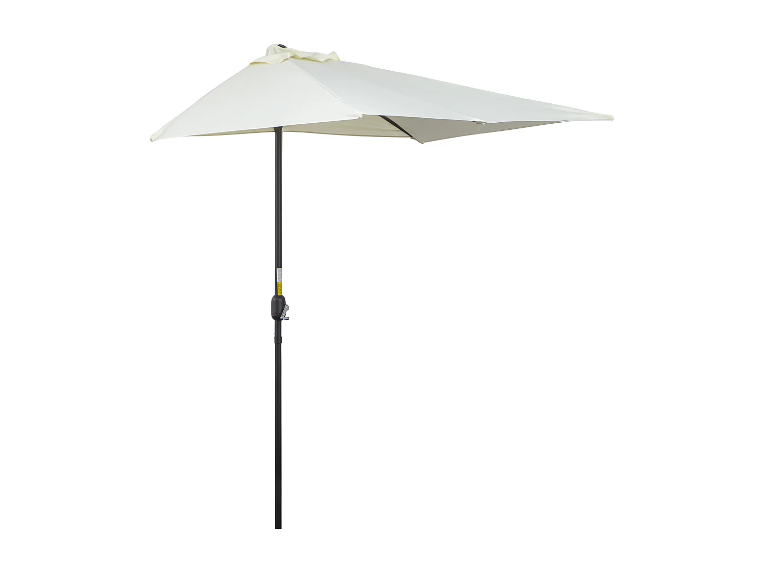 Sombrilla de jardín beige 230x130x245 cm Outsunny