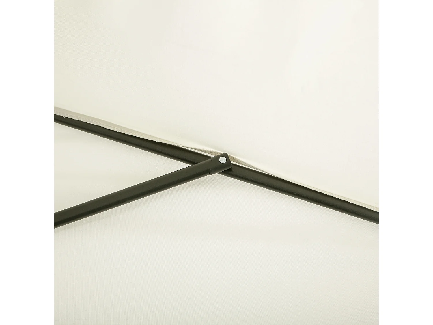 Sombrilla de jardín beige 230x130x245 cm Outsunny