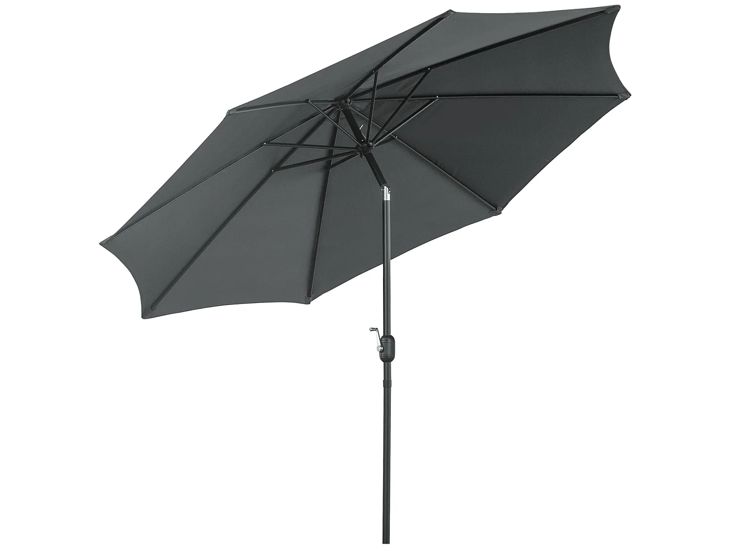 Sombrilla de jardín gris oscuro 295x295x250 cm Outsunny