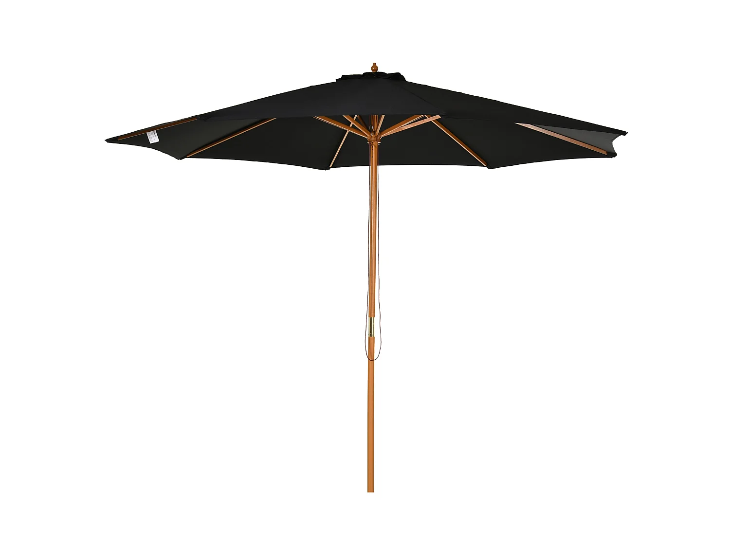 Sombrilla de jardín negro 300x300x250 cm Outsunny