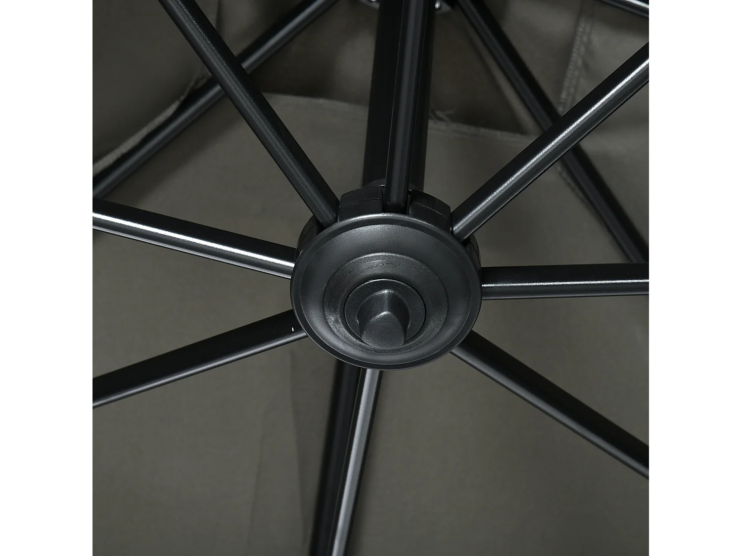 Sombrilla de jardín gris 245x245x245 cm Outsunny