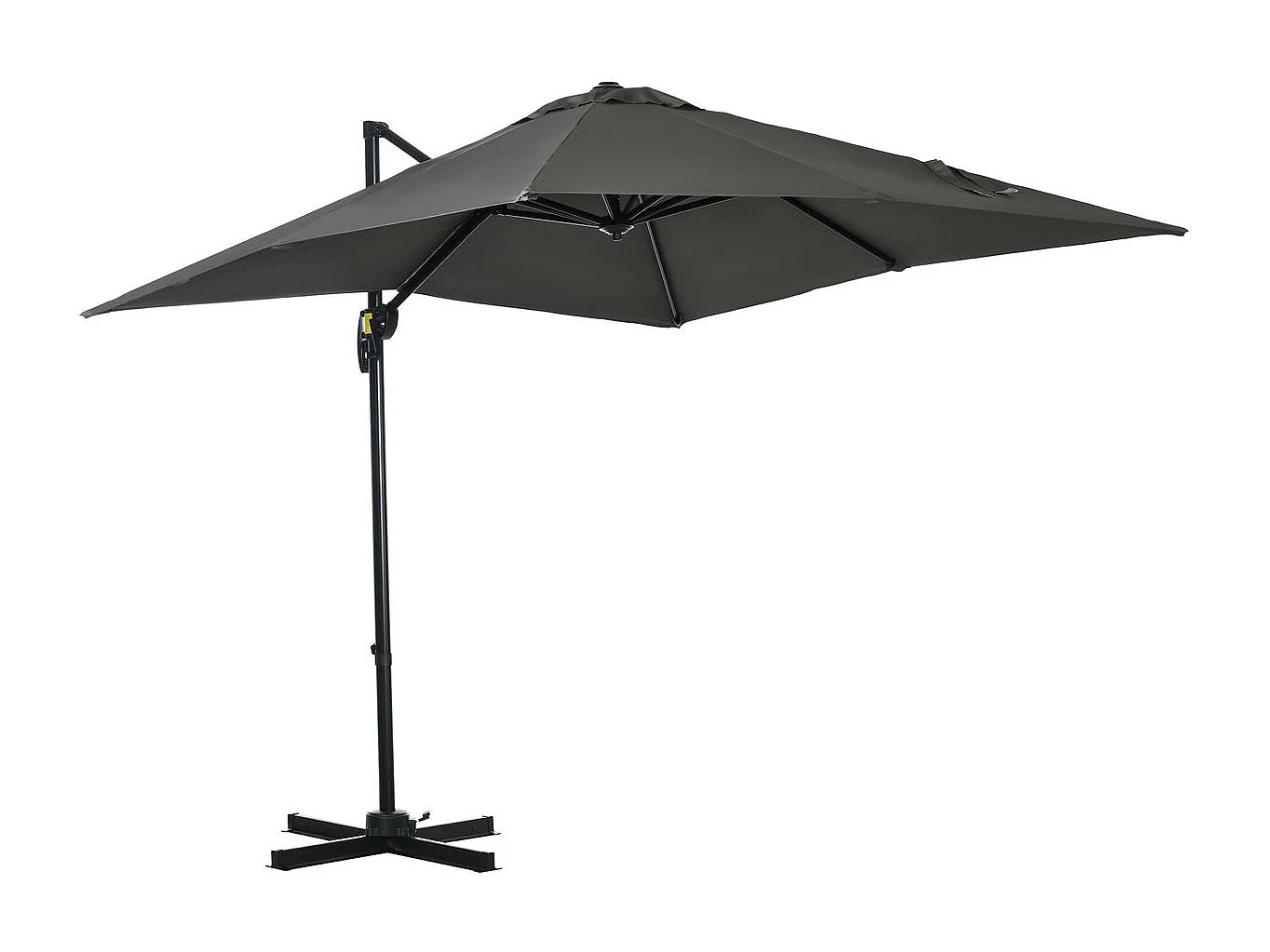 Sombrilla de jardín gris 245x245x245 cm Outsunny