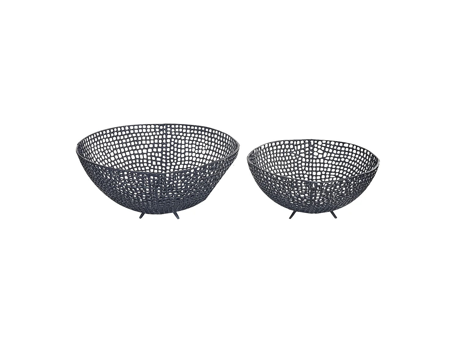 Lot de 2 bols décoratifs KRUKUT Métal Noir