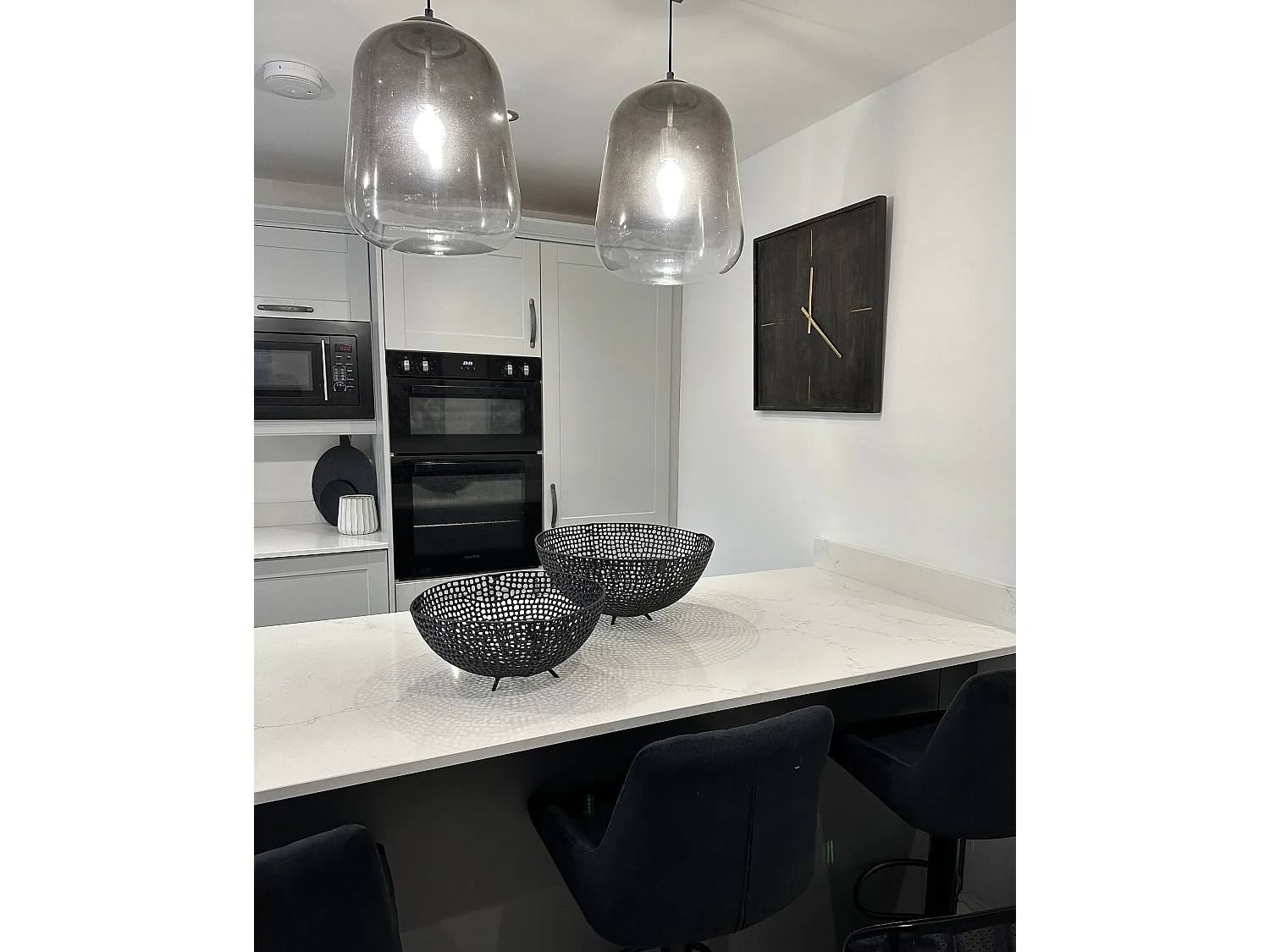 Set van 2 decoratieve schalen KRUKUT Metaal Zwart