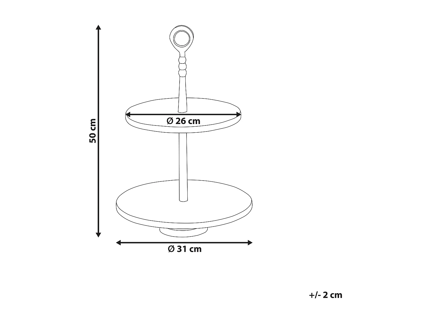 Patera na ciasto TARUM Kamień Biały marmur
