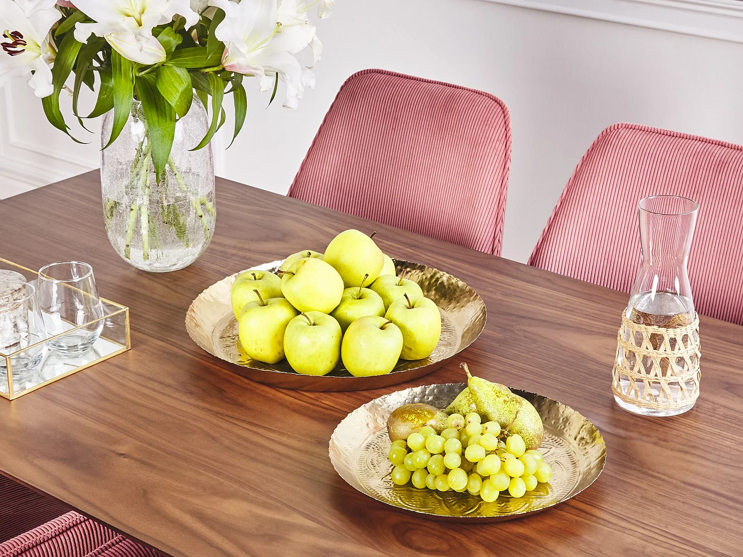 Dekoschale 2er Set Eisen gold rund Wohnaccessoires Modern Glamourös Sadane