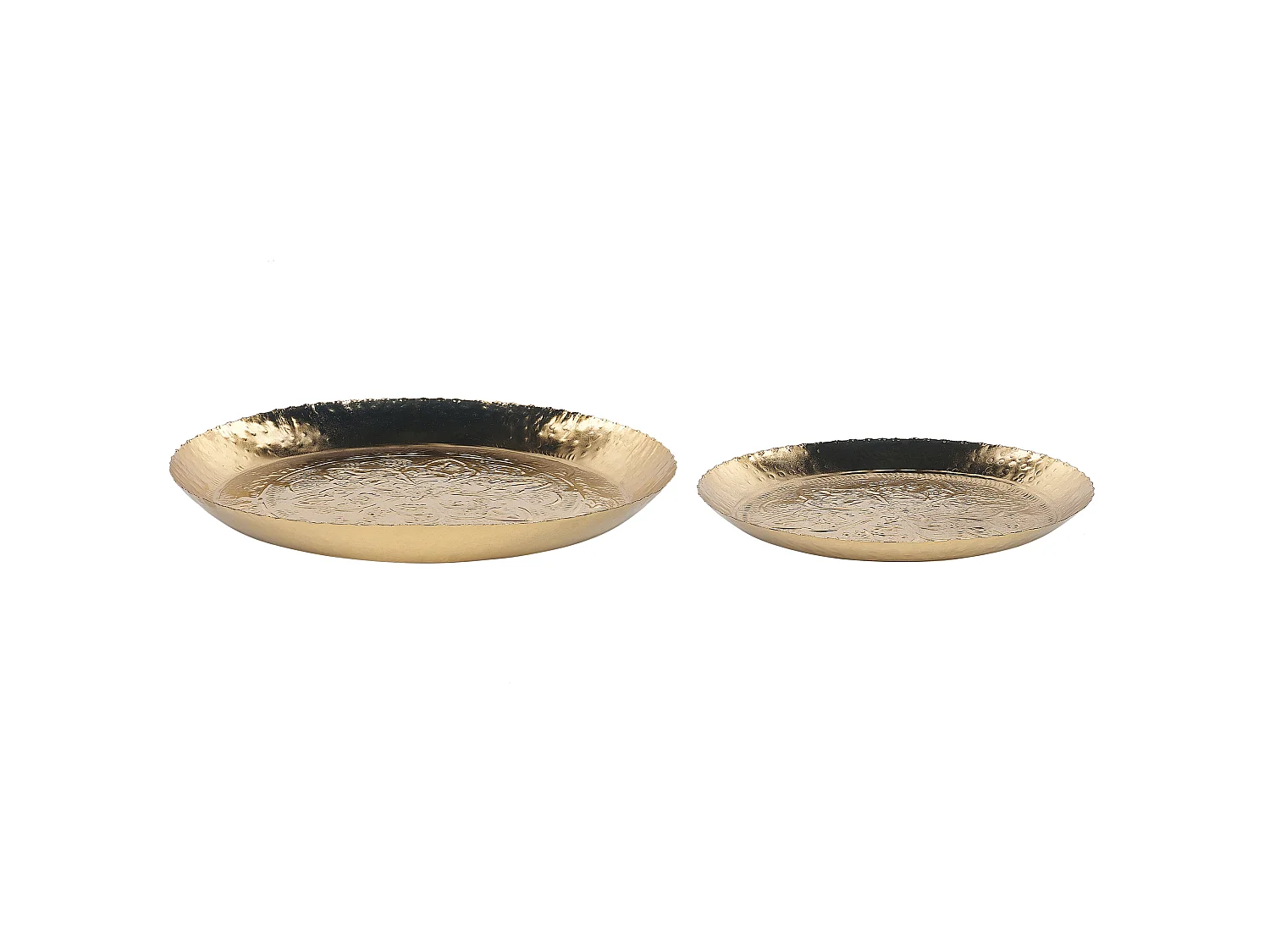 Lot de 2 boîtes à bibelots SADANE Métal Doré