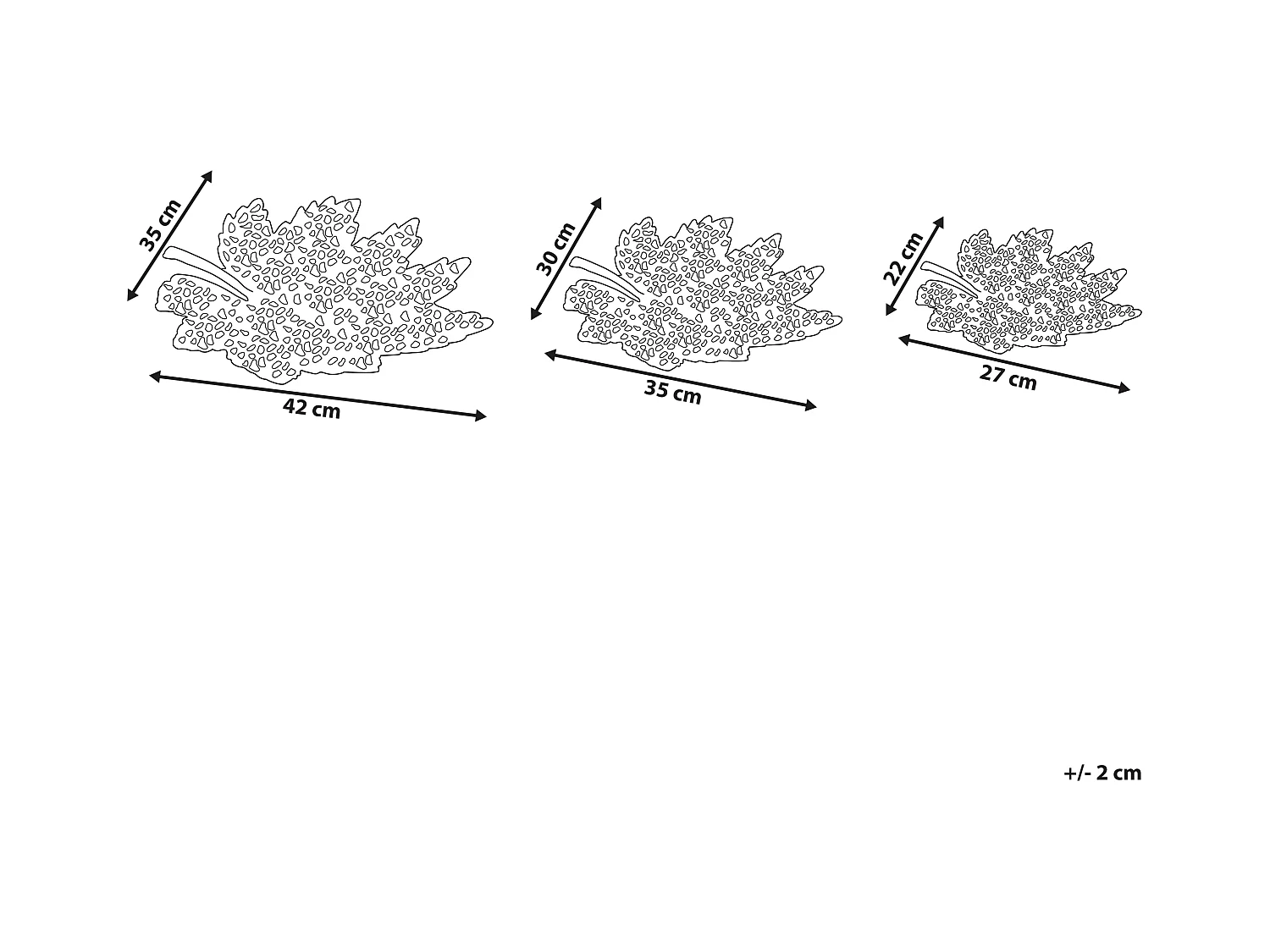 Set van 3 juwelenschaaltjes PEMALI Metaal Goud
