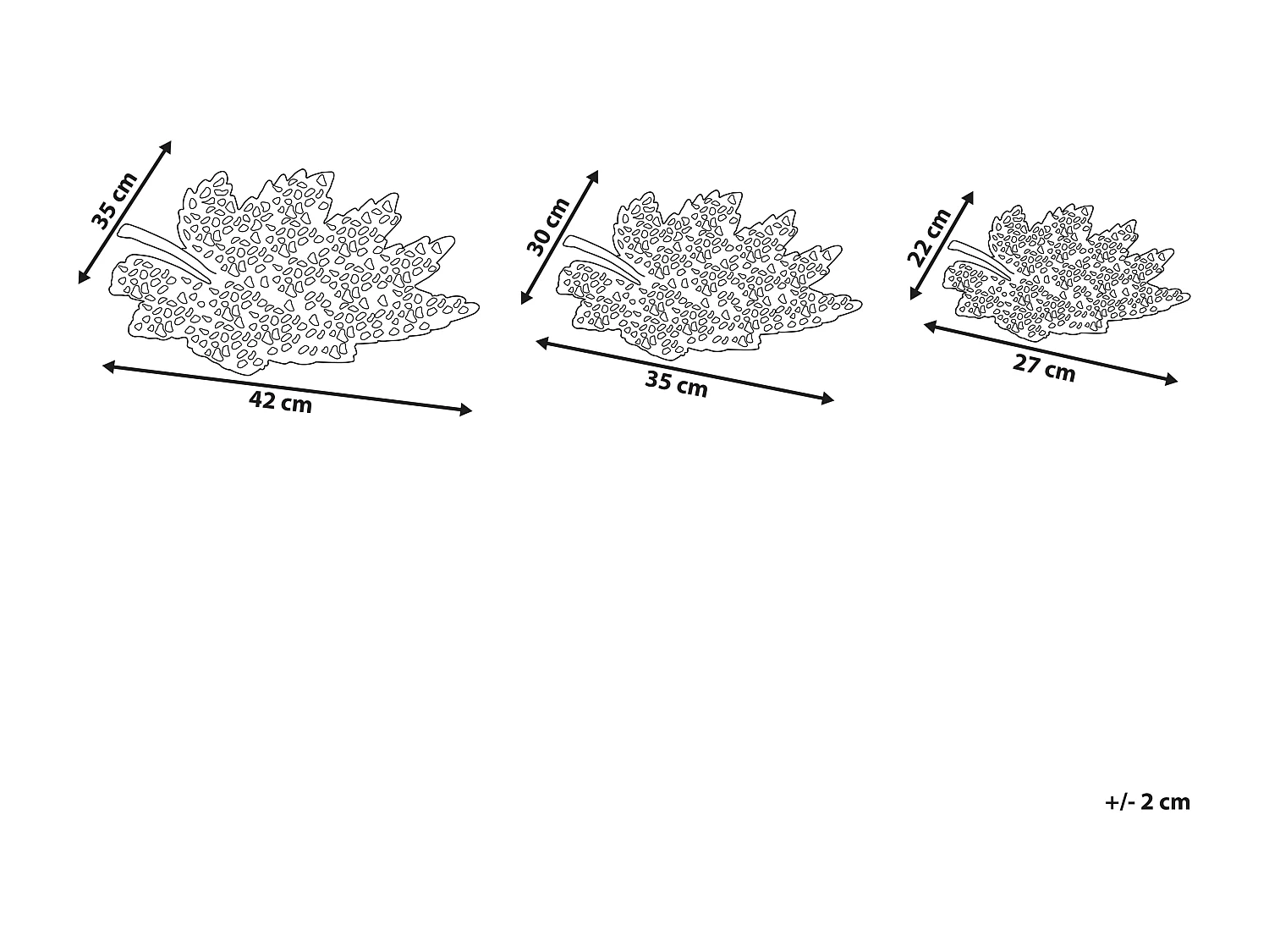 Set van 3 juwelenschaaltjes PEMALI Metaal Goud