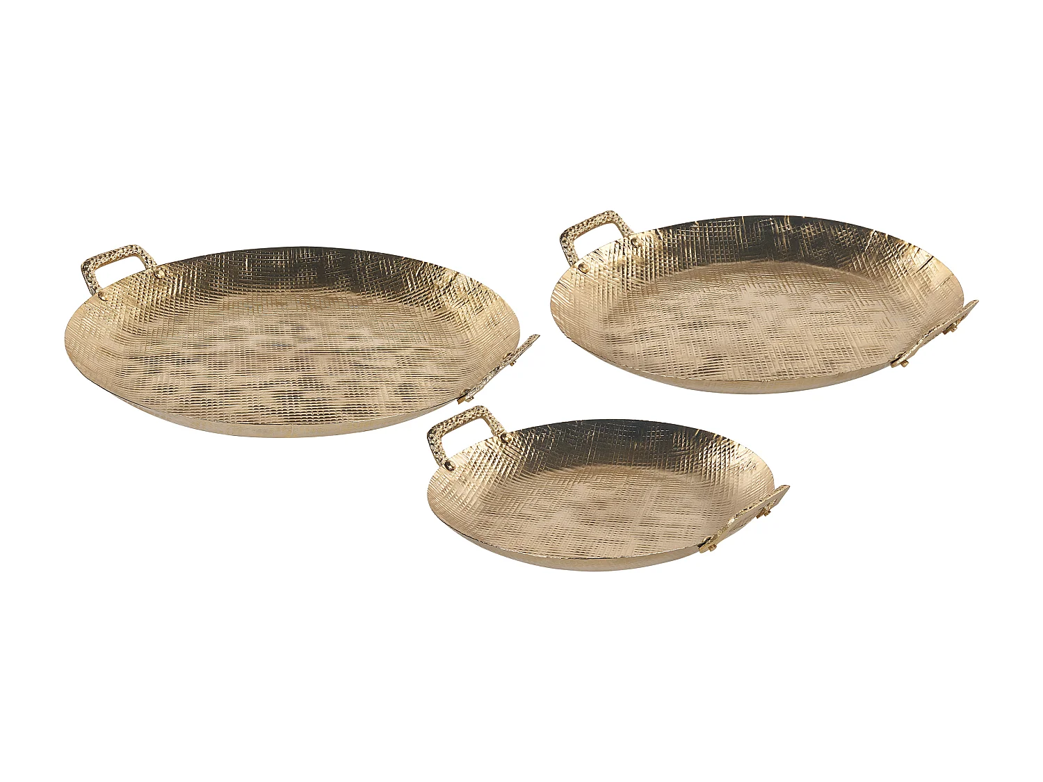 Dekoschale 3er Set Eisen gold rund Wohnaccessoires Modern Glamourös Deoria