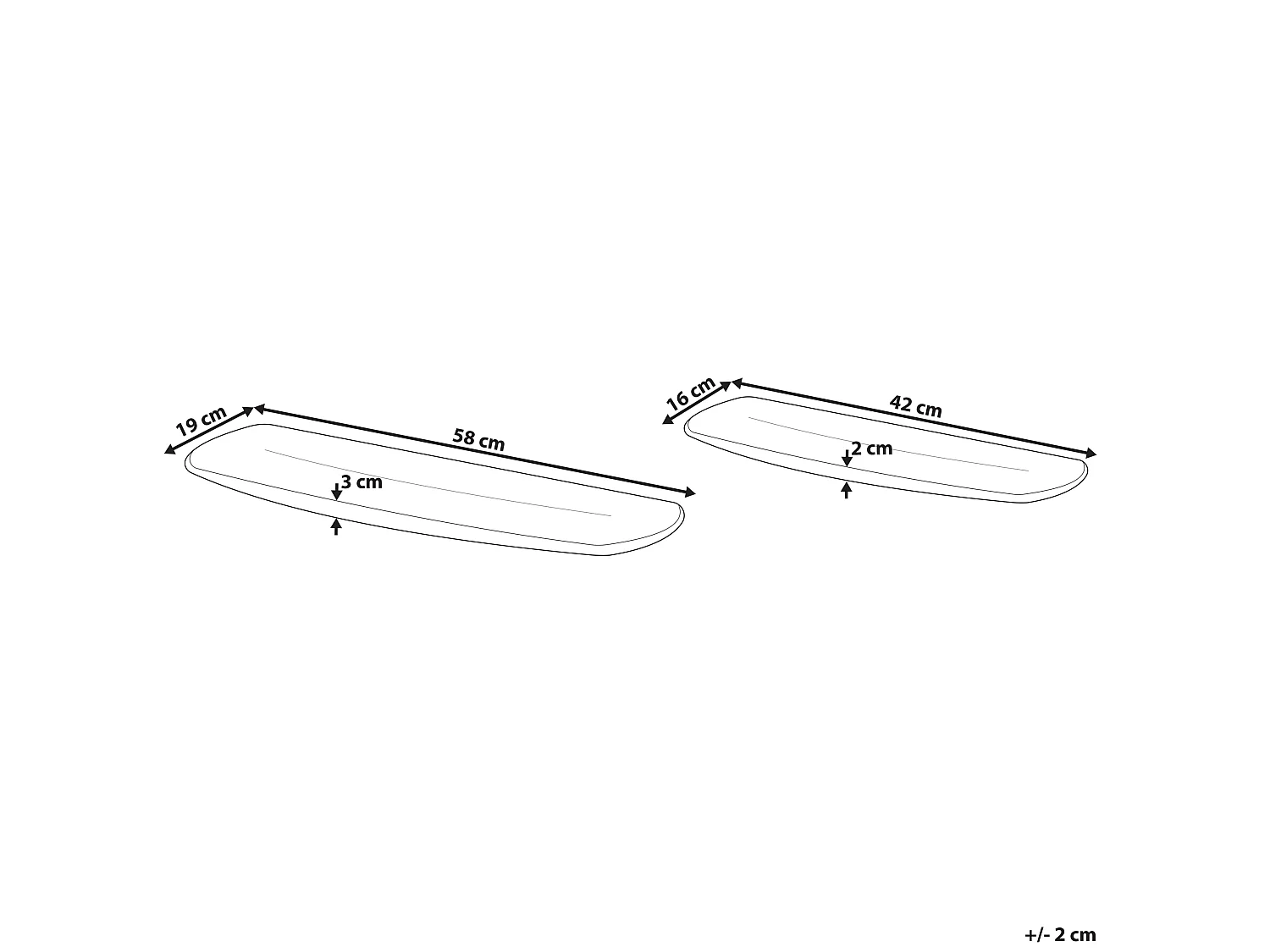 Zestaw 2 pater dekoracyjnych BRANTAS Metal Złoty