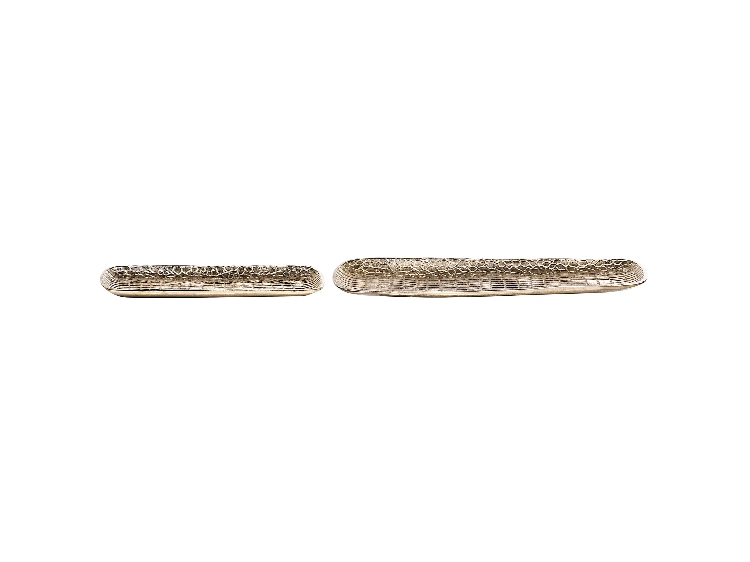 Lot de 2 boîtes à bibelots BRANTAS Métal Doré