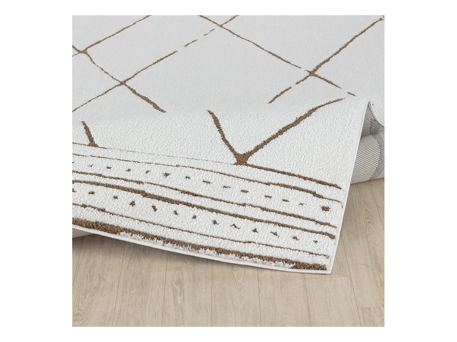 Berber Etnisch Tapijt - Ivoor/Terracotta - 160x213cm - HANNAH