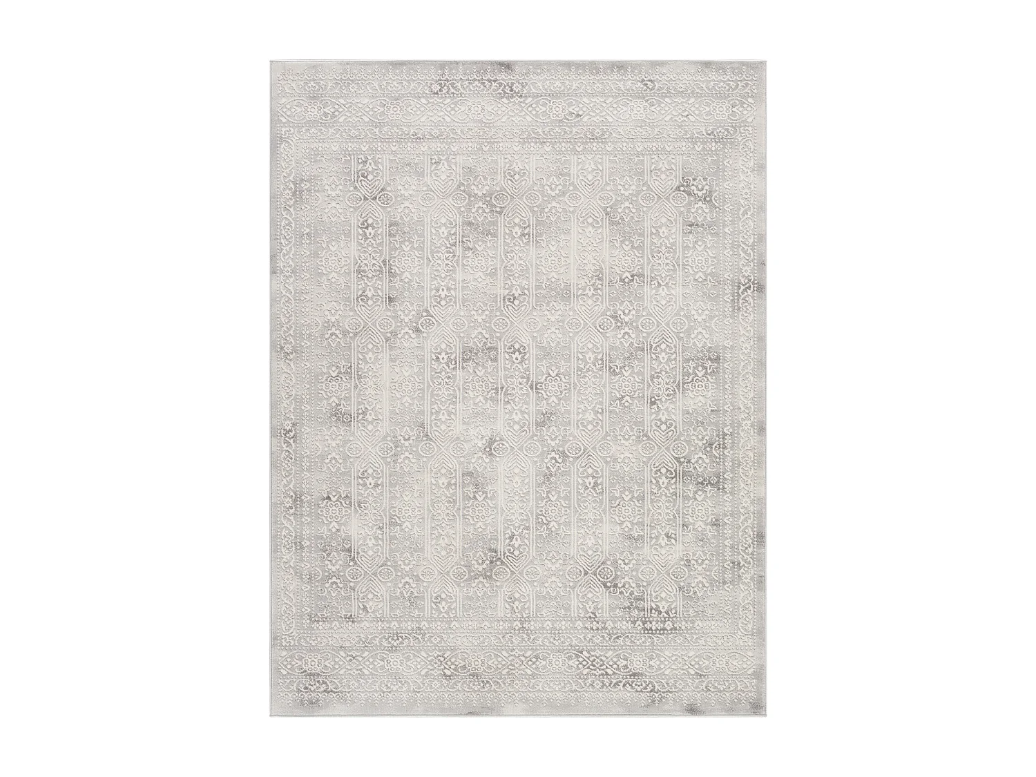 Tapis Vintage Oriental - Blanc/Gris - 160x215cm - VICKY