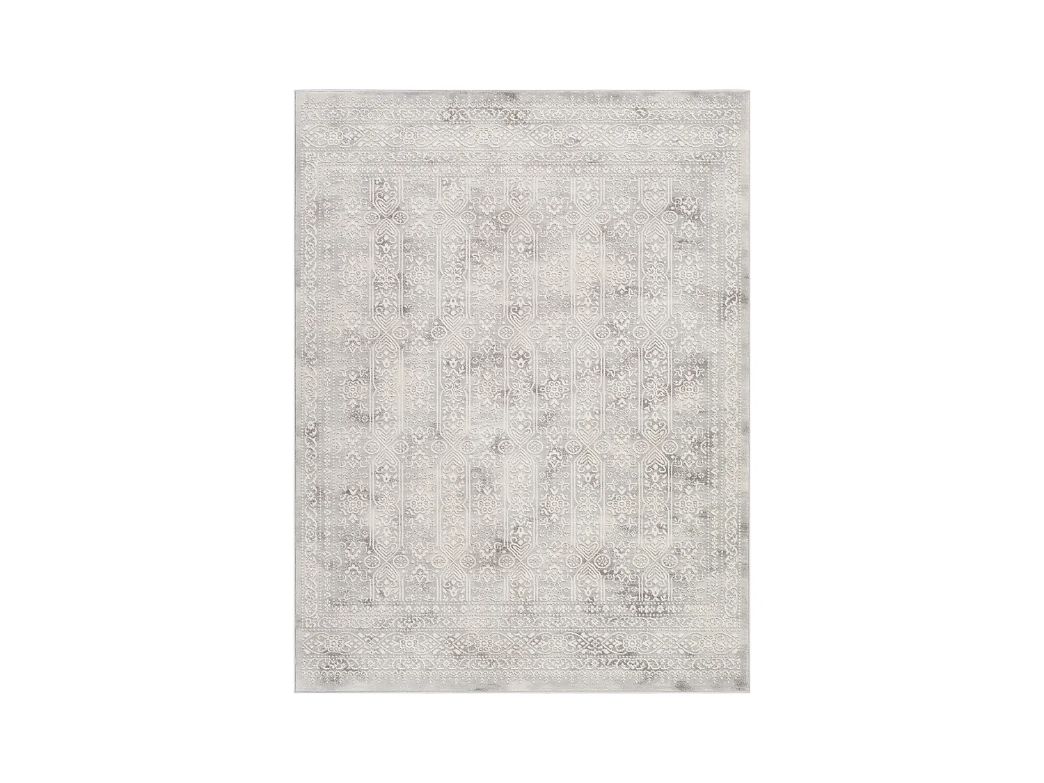 Vintage Oosters Tapijt - Wit/Grijs - 160x215cm - VICKY
