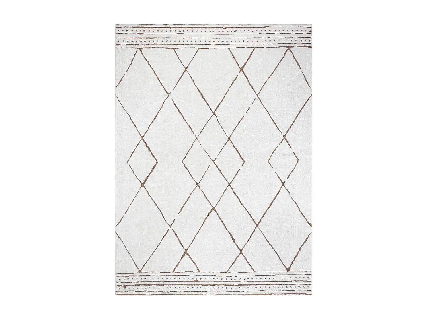 Tapis Berbère Ethnique - Ivoire/Terracotta - 200x275cm - HANNAH