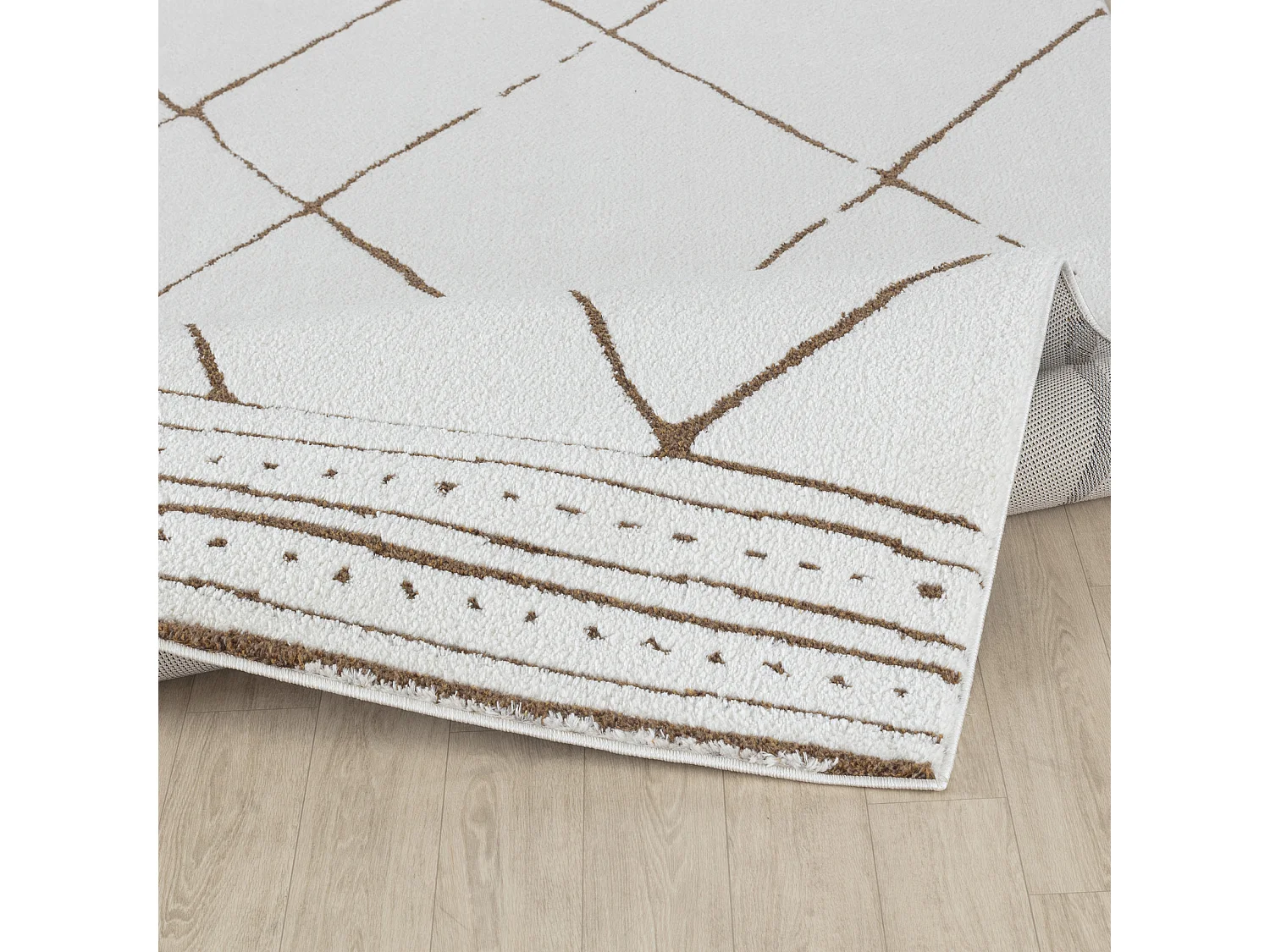 Tapis Berbère Ethnique - Ivoire/Terracotta - 200x275cm - HANNAH