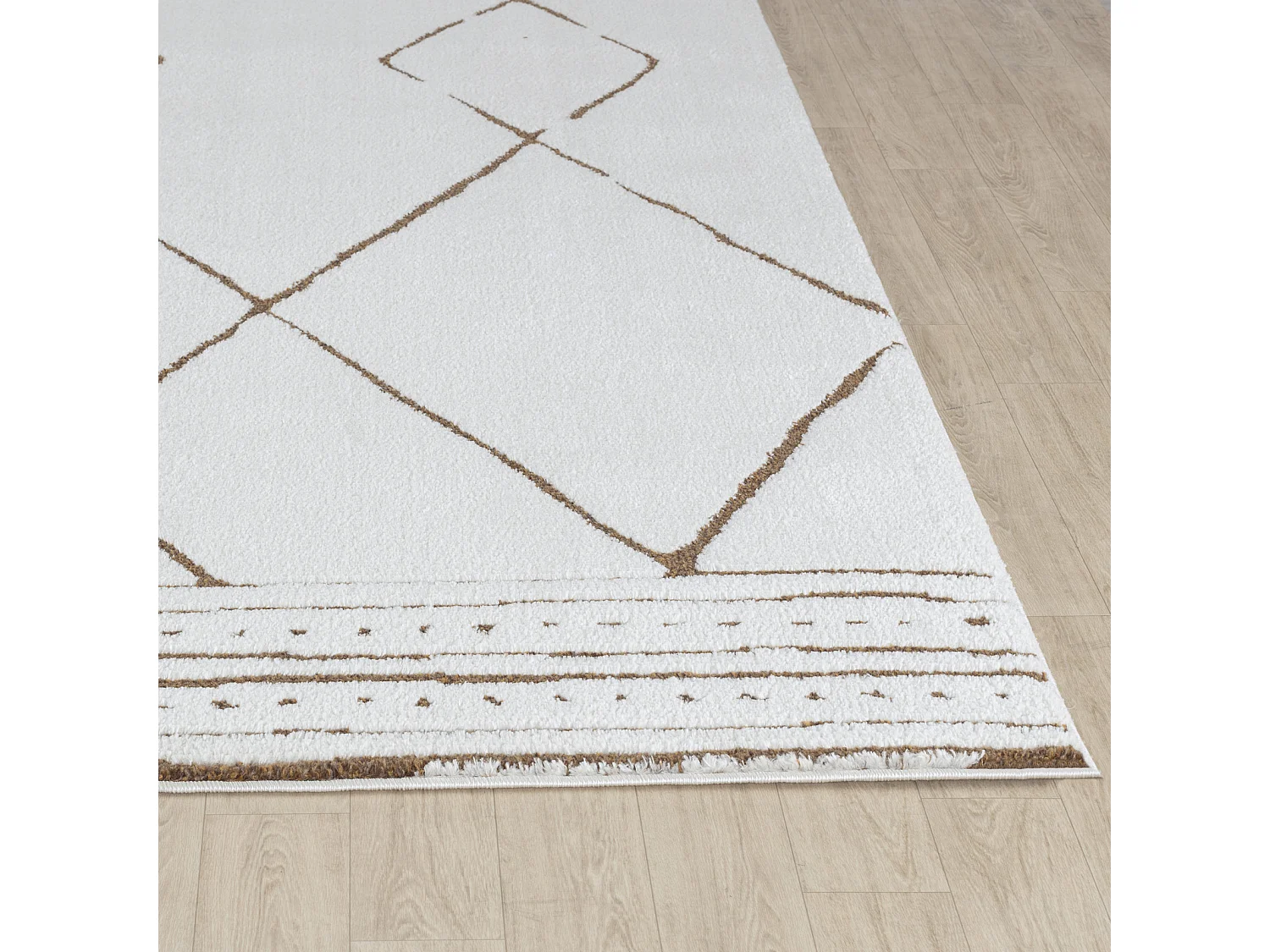 Tapis Berbère Ethnique - Ivoire/Terracotta - 200x275cm - HANNAH