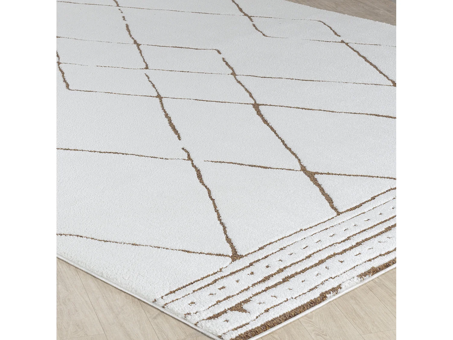 Tapis Berbère Ethnique - Ivoire/Terracotta - 200x275cm - HANNAH