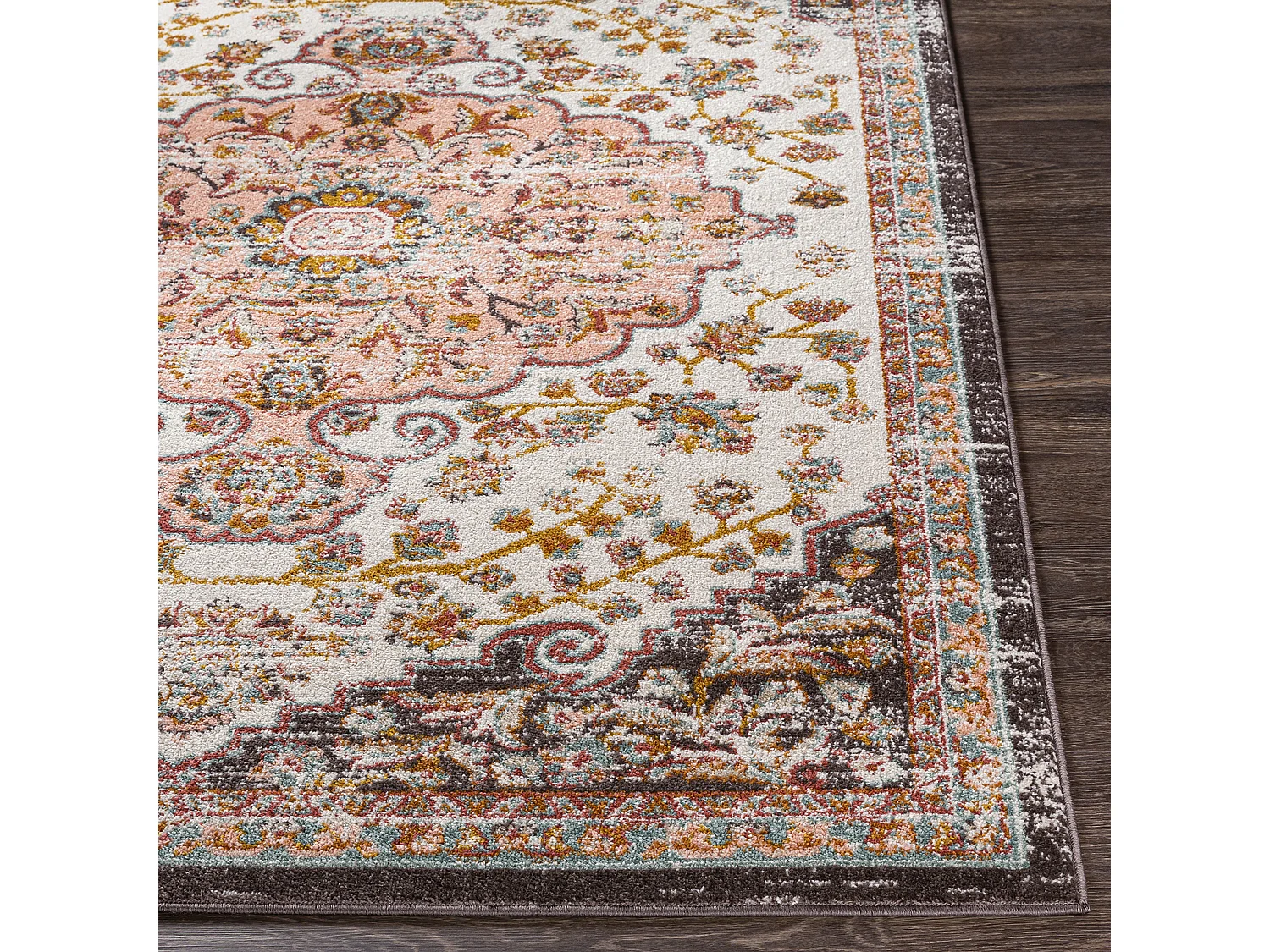 Vintage Oosters Tapijt - Roze/Wit - 200x275cm - CELIA