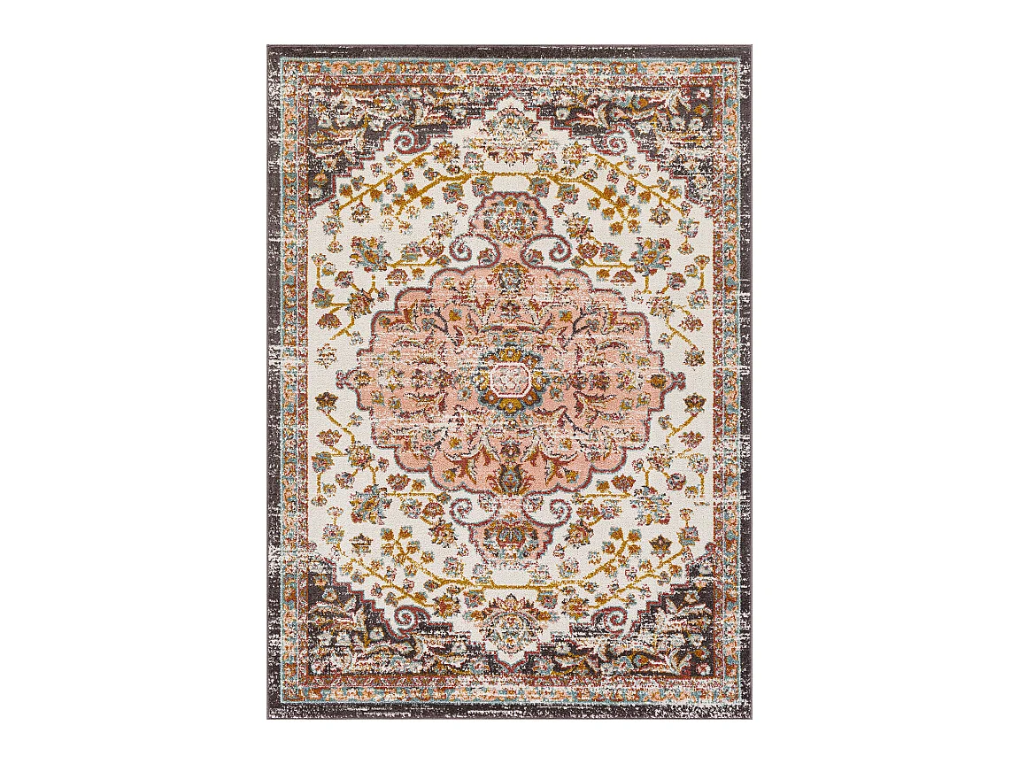 Vintage Orientalischer Teppich - Rosa/Weiß - 200x275cm - CELIA