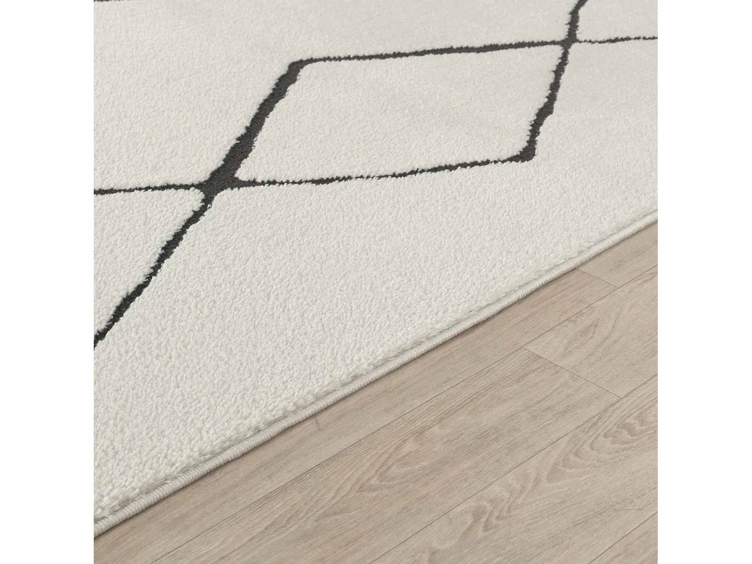 Berber Etnisch Tapijt - Ivoor/Zwart - 200x275cm - HANNAH