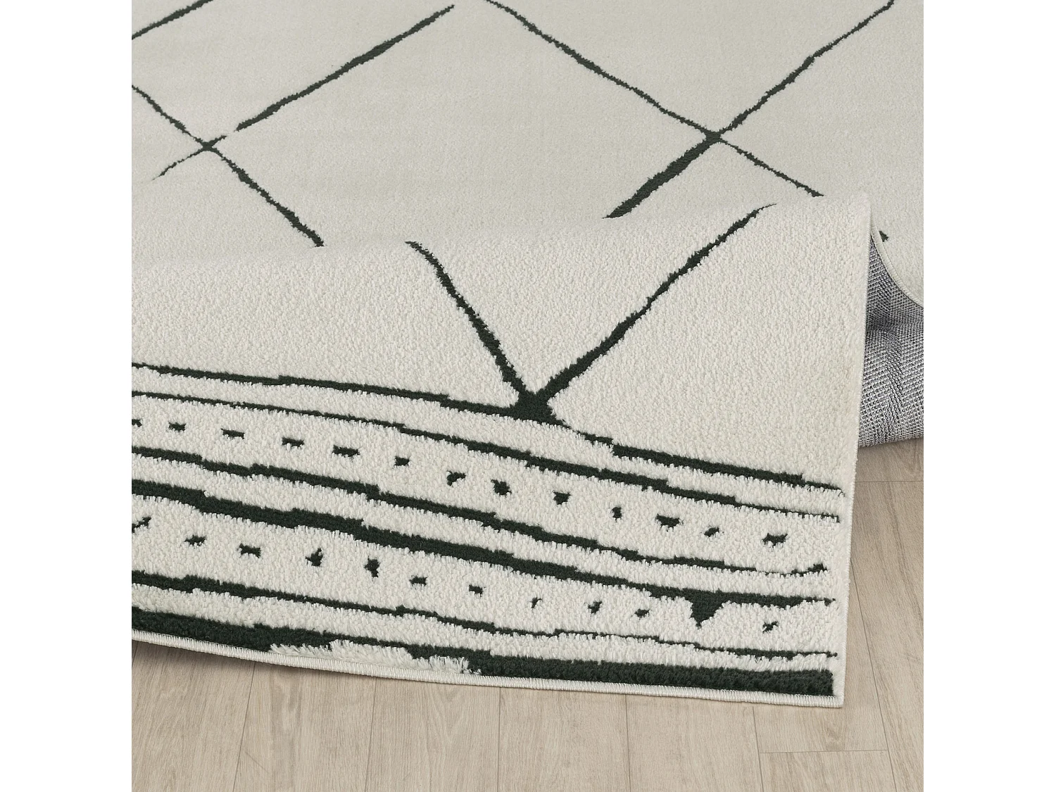 Berber Etnisch Tapijt - Ivoor/Zwart - 200x275cm - HANNAH