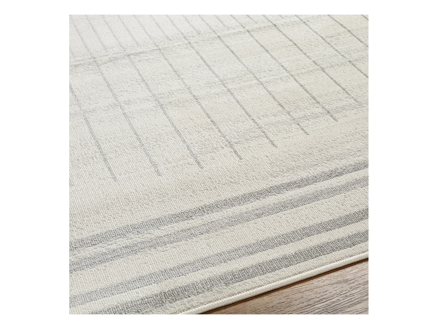 Modern Scandinavisch Tapijt - Ivoor/Grijs - 200x275cm - ENSO