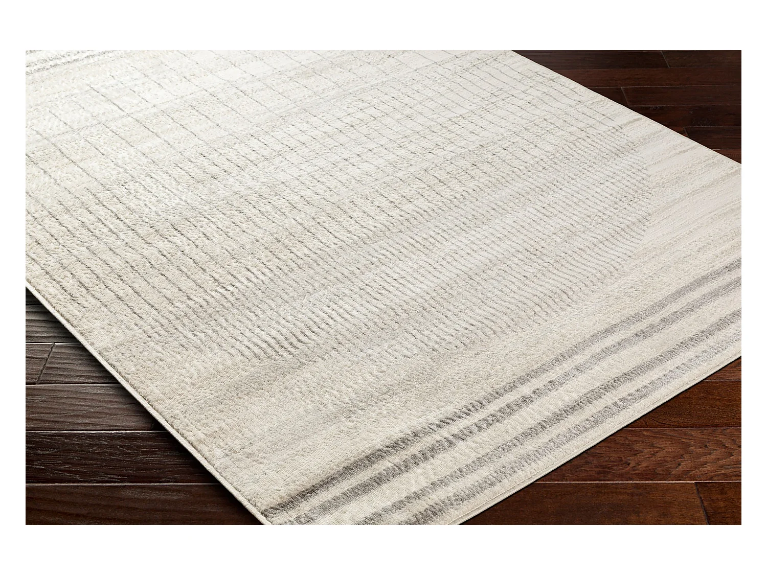 Modern Scandinavisch Tapijt - Ivoor/Grijs - 200x275cm - ENSO