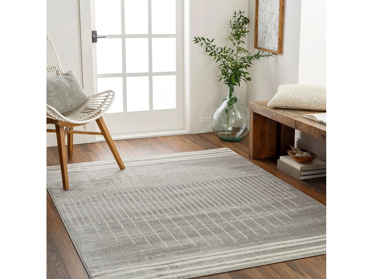 Tapis Scandinave Moderne - Gris/Beige - 200x275cm - ENSO