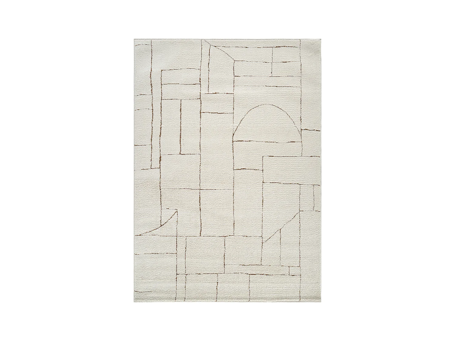 Moderner Skandinavischer Teppich - Elfenbein/Terrakotta - 200x275cm - LISA
