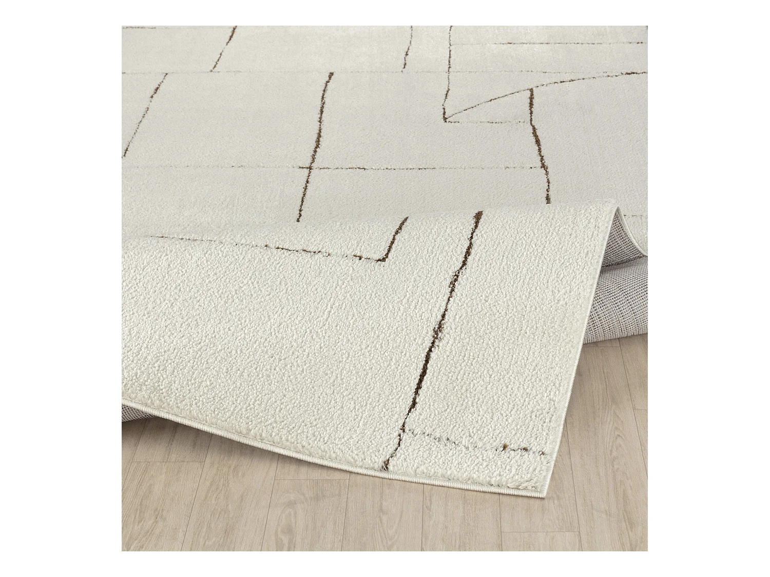 Modern Scandinavisch Tapijt - Ivoor/Terracotta - 200x275cm - LISA
