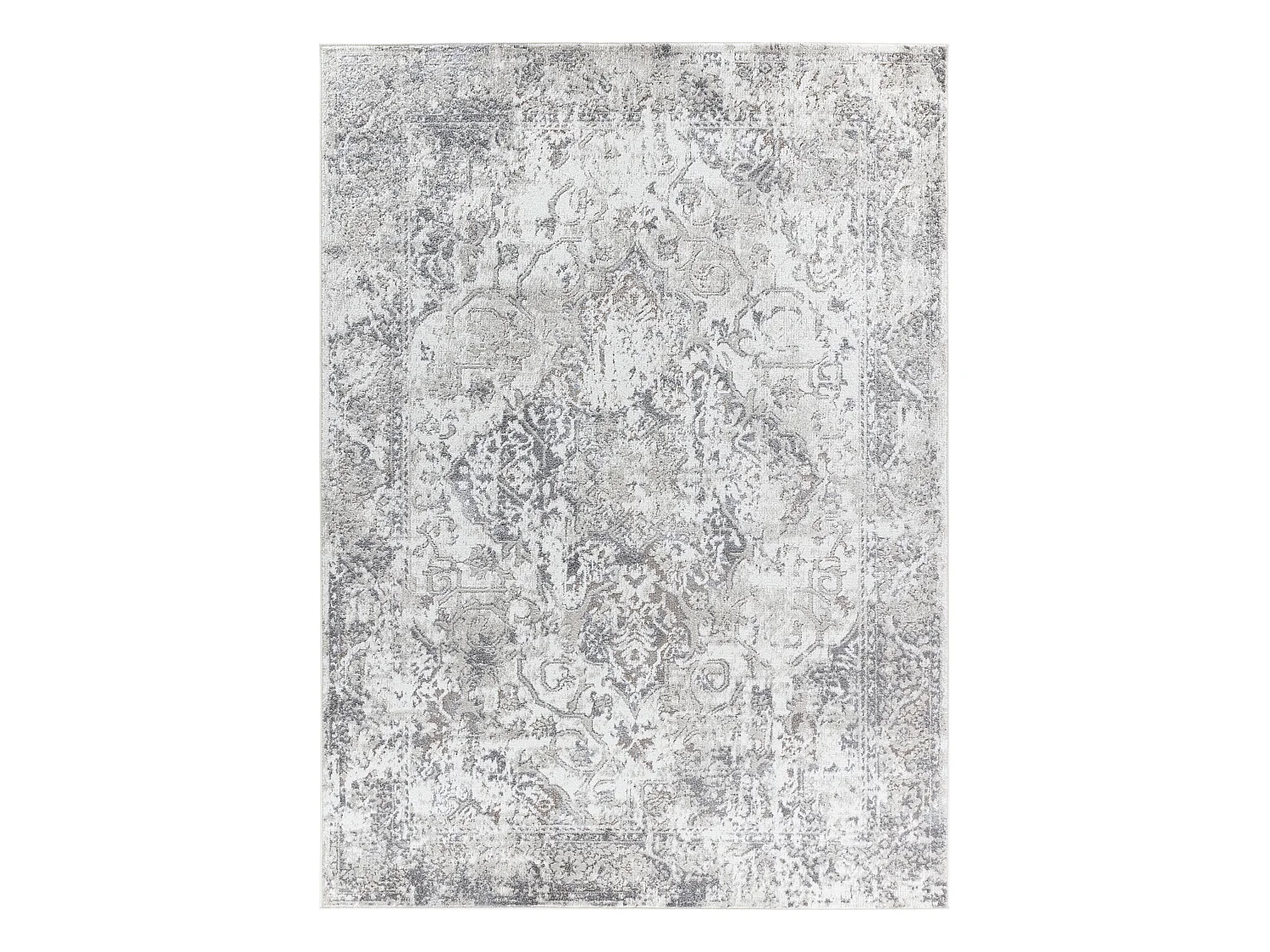 Vintage Oosters Tapijt - Wit/Grijs - 120x170cm - FATIMA