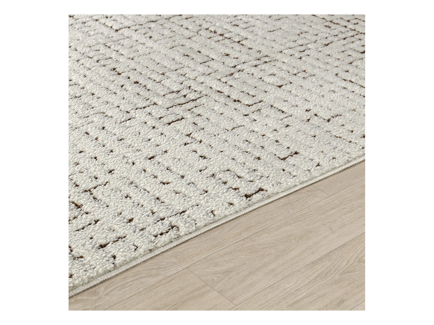 Tapis Scandinave Moderne - Ivoire/Terracotta - 160x213cm - AMANDINE